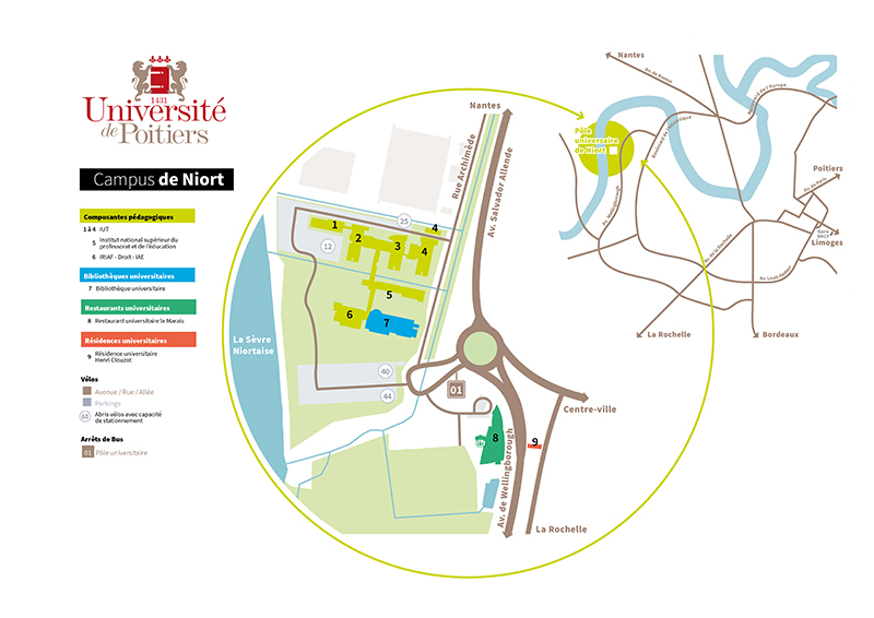 Plan du campus de Niort