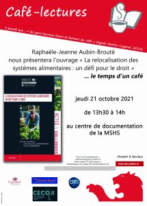 Café-lectures de la MSHS : Raphaèle-Jeanne Aubin-Brouté