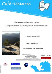 Café-Lecture #60 : "(Re)conquêtes sauvages : trajectoires, spatialités et récits"