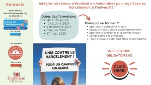 affiche du réseau étudiants contre le harcèlement