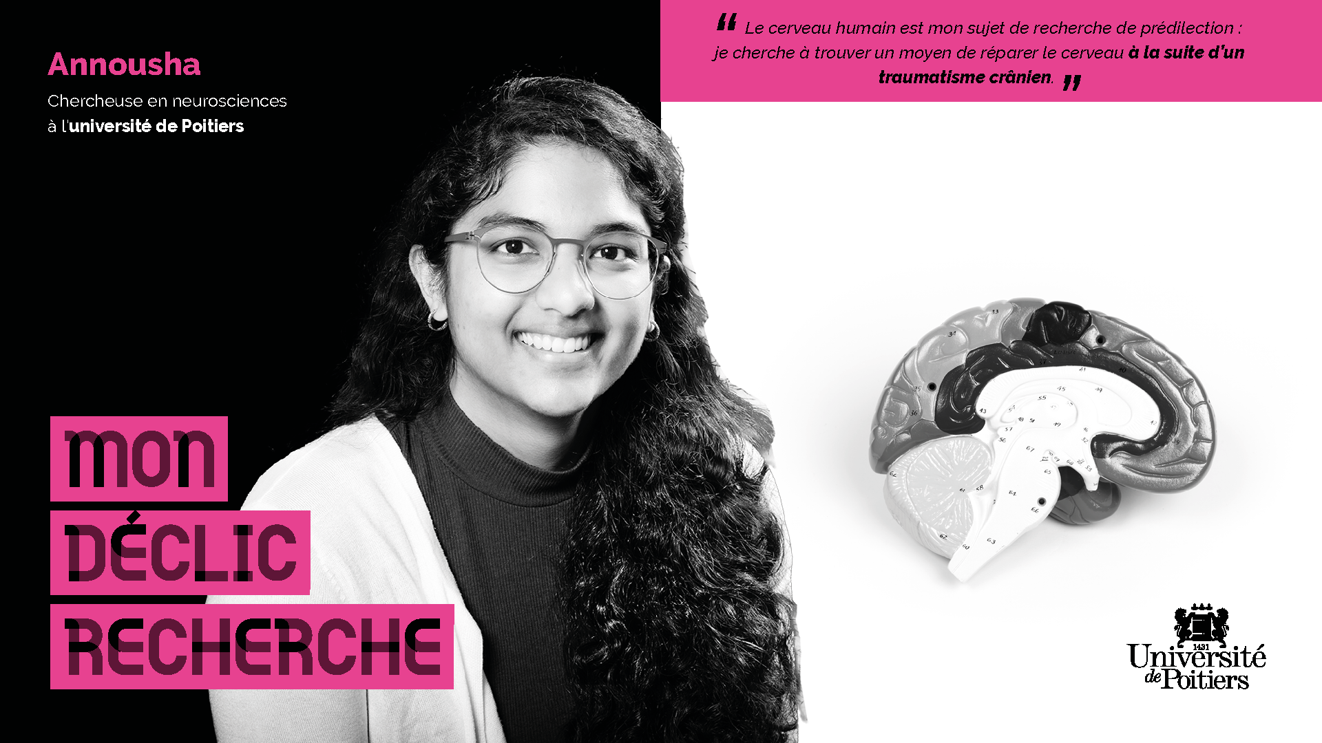 Portrait photo de Annousha Devi Govindan, chercheuse en neurosciences